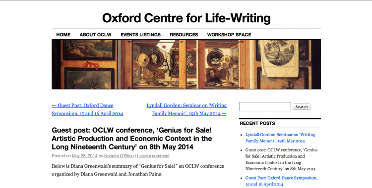 Oxford Centre Life Writing